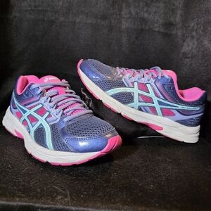 ASICS Women's Blue and Pink Running Shoes Size 8